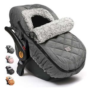 Cozy Gray Infant Car Seat Cover